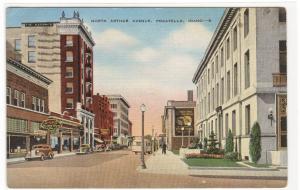 North Arthur Avenue Pocatello Idaho 1946 linen postcard