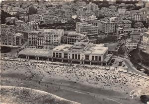 BR6809 Biarritz vue aerienne La Grande Plage et le Casino  france