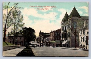 J88/ Ironton Ohio Postcard c1910 Center Street Post Office 69