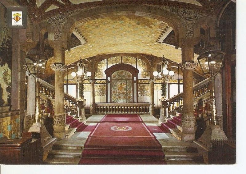 Postal (PostCard) 045813 : Entrada principal. Palau de la Musica Catalana....