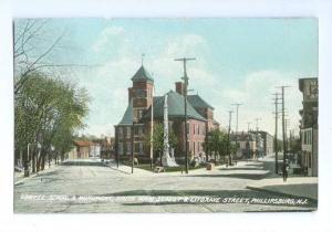 LP52 Phillipsburg, New Jersey, NJ, Postcard, Lowell School &