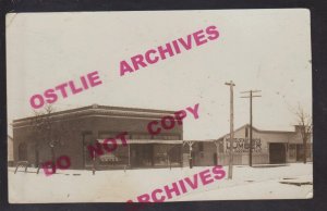 Laurel NEBRASKA RPPC 1915 GENERAL STORE Advertising MERRY CHRISTMAS CARD NE KB