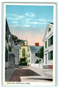 View Of Step Lane Home Nantucket Massachusetts MA Unposted Postcard 