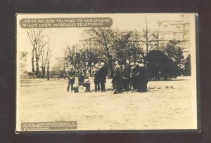RPPC US SIGNAL CORPS WWI BATTLE ACTION PRESIDENT WILSON REAL PHOTO POSTCARD