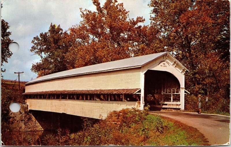 Westport Bridge Sand Creek Decatur County Postcard UNP VTG Unused Vintage Chrome 