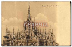 Old Postcard Central Guglia Del Duomo Milano