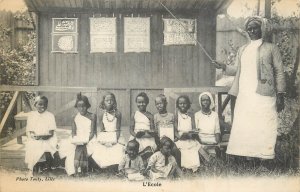 Cultures & ethnicity North Africa a typical school scene vintage postcard