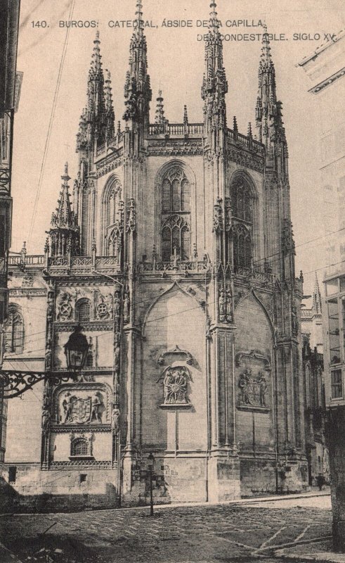 Vintage Postcard Church Cathedral of Saint Mary Abside Dela Capilla Burgos Spain