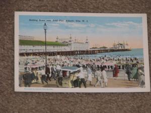 Bathing Scene near Steel Pier, Atlantic City, N.J., unused vintage card