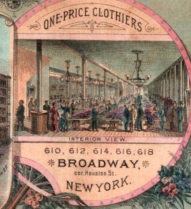 1870s Rare Bronner & Co Directions Self Measurement Clothing Inside View P159