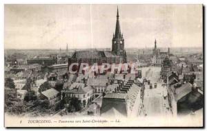 Old Postcard Tourcoing Panorama to Saint Christophe