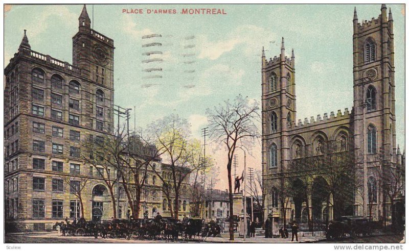 Place d'Armes, Montreal, Quebec, Canada, PU-1913