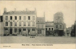 CPA mouy coincourt-place cantrel and rue Gambetta (1207382) 