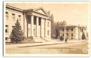 RPPC Nevada CARSON CITY Ormsby County Court House Frashers '40s Vintage Postcard