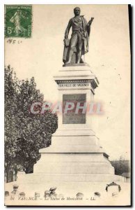 Old Postcard Valencia statue of Montalivet