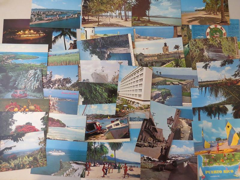 HUGE LOT OF POSTCARDS OF PUERTO RICO  LOT OF 40+ CHROME