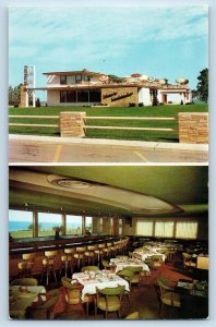 c1950's Kenosha Wisconsin Higgins Hobnob Wine & Dine Multiview Interior Postcard