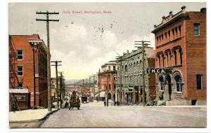 Holly Street Scene Bellingham Washington 1910 postcard