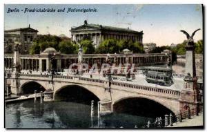 Postcard Old Tram Nationalgalerie Berlin Friedrichsbrücke Und