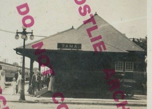 Tama IOWA RPPC '10 DEPOT Train Station C & NW RR Railroad nr Toledo Marshalltown