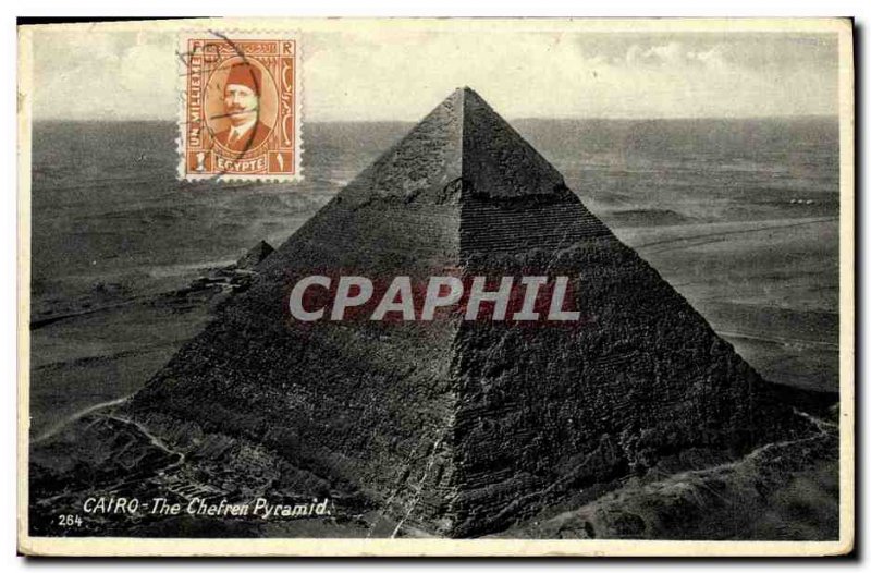 Postcard Ancient Egypt Cairo Egypt The Chefren Pyramid