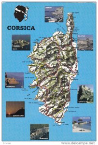 CORSICA, France, PU-1993; Multiple Views, Centuri, Calvi, Calanches, Sanguina...