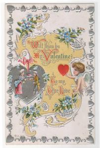 Wilt Thou Be My Valentine's Day 1910c postcard