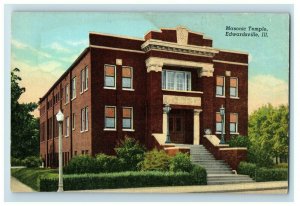 1920s-30s Masonic Temple Edwardsville Illinois Masons Vintage Postcard P79 