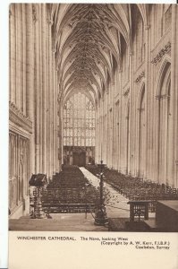 Hampshire Postcard - Winchester Cathedral - The Nave Looking West    ZZ2581