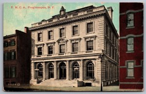Vintage Postcard Y.M.C.A. Building Front Main Entrance Poughkeepsie New York NY