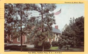 Southern Pines North Carolina~US Post Office~Moore County~1950 Postcard