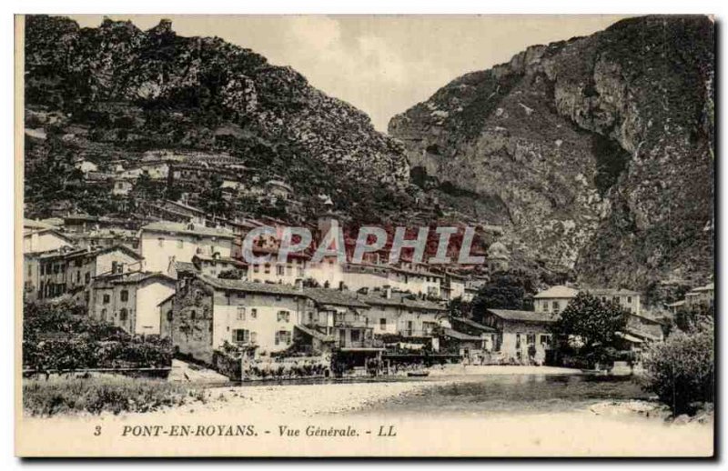 Pont en Royans - View Generale Old Postcard