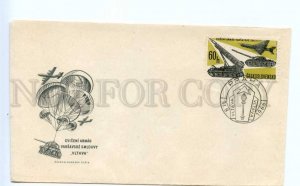 418990 Czechoslovakia 1966 year Army parachute tank First Day COVER
