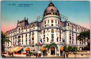 Hotel Negresco Nice France Restaurant Site Promenade Postcard