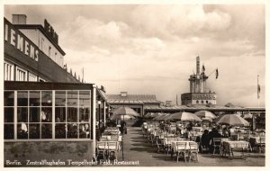 Vintage Postcard Zentralflughafen Tempelhofer Restaurant Berlin Germany RPPC