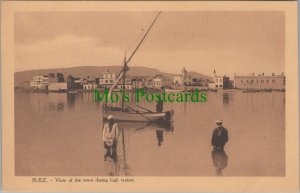 Egypt Postcard - Suez, Vue De La Ville Pendant La Maree Haute RS36475