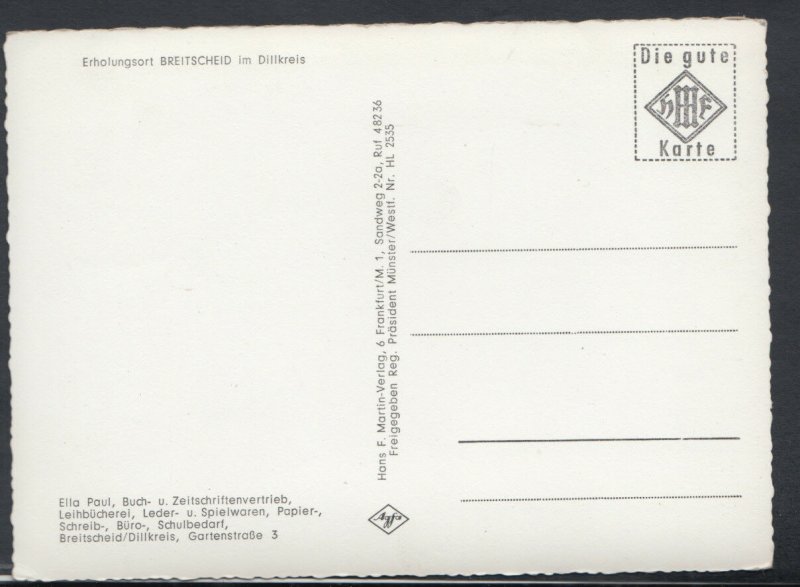 Germany Postcard - Erholungsort Breitscheid Im Dillkreis    RR3494 