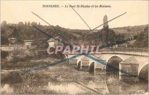 Old Postcard Thunder st Nicolas bridge and minimal