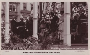 King George V Visit To Nottingham In WW1 1914 RPC Postcard