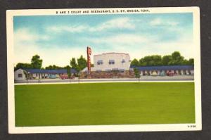 TN B & Z Court Motel Restaurant ONEIDA TENN  Postcard  Tennessee