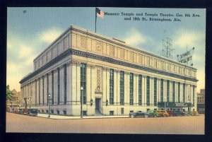 Birmingham, Alabama/AL Postcard, Masonic Temple & Temple Theatre, 67 Ave & 19th