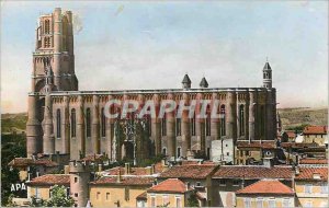 Albi Modern Postcard Basilica Ste Cecile thirteenth S The First Plan Left bir...