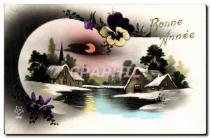 Old Postcard Fancy Happy new year