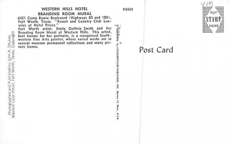 Western Hills Hotel Postcard