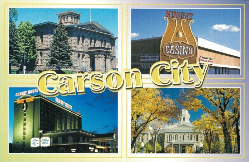 USA Carson City Multiview Vintage Postcard BS.09