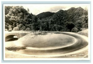 RPPC Real Photo Postcard The Loop New Found Gap Smoky Mts Natl. Park TN P7 