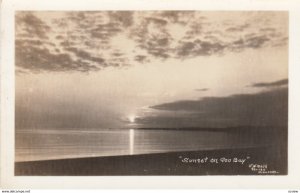 RP: Sunset on Geo. Bay , Ontario , Canada , 1940