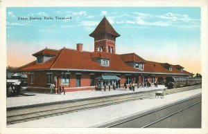 1920s Paris Texas Railroad Depot #3 Kropp occupation people Postcard 25-12109