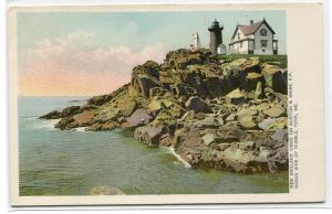 Nubble Lighthouse York Maine 1907c postcard