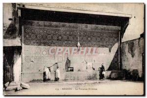 Old Postcard Morocco Meknes La Fontaine El Adine